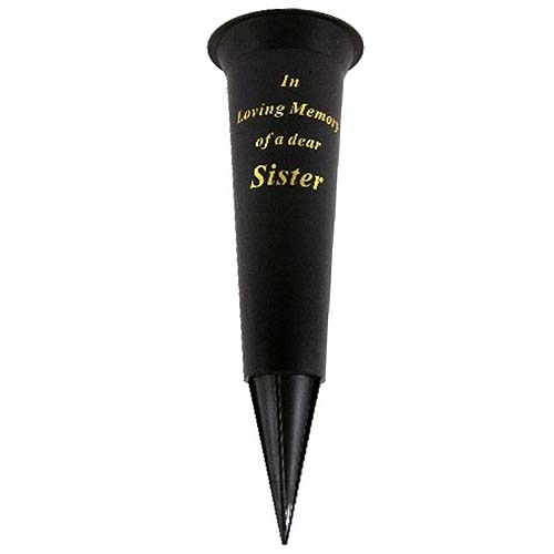 Black Grave Vase Cone Spike - Sister